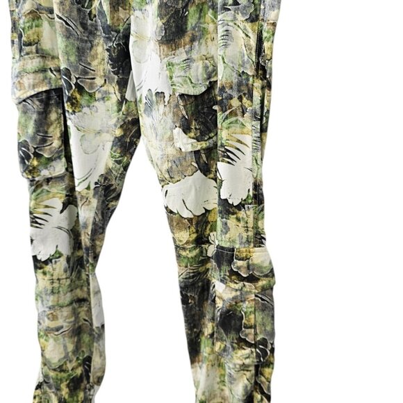 Masons Italy Womens Asia Snake Camouflage Cargo Pants, Lyocell, Studded 44, US 8 - Picture 11 of 12